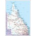 QUEENSLAND STATE ROADS QLD MAP OF AUSTRALIA AUS WALL CHART PRINT PREMIUM POSTER