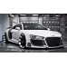 AUDI R8 SUPER CAR SPORTS WHITE BACKGROUND PHOTO WALL PRINT PREMIUM POSTER